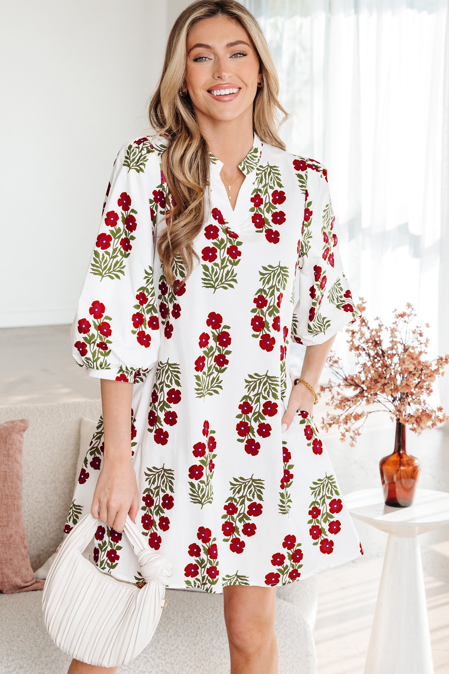 Catalina Sleeve Loose Mini Dress