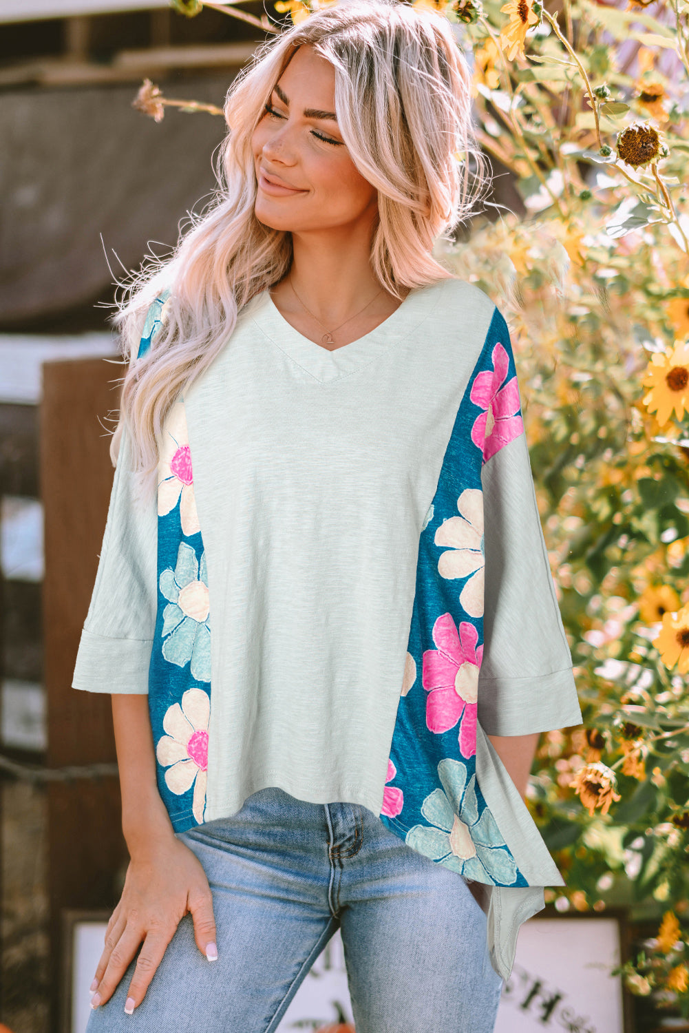 Yaretzi Oversized High Low Top