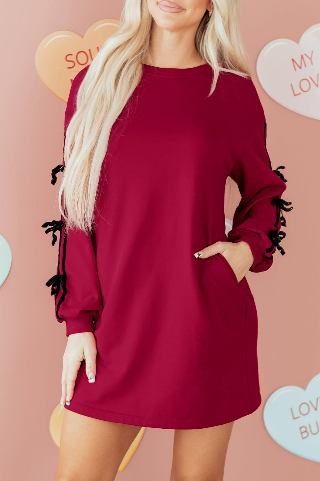 Priscilla Drop Shoulder Sweatshirt Dress