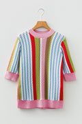 Alora Knit Short Sleeve Sweater