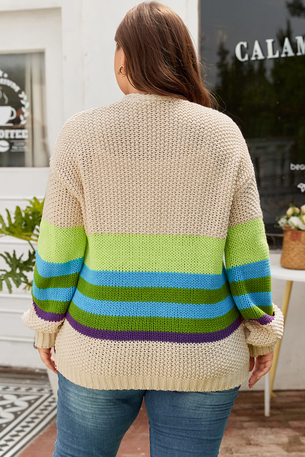 Adalee Crochet Open Front PLUS Cardigan