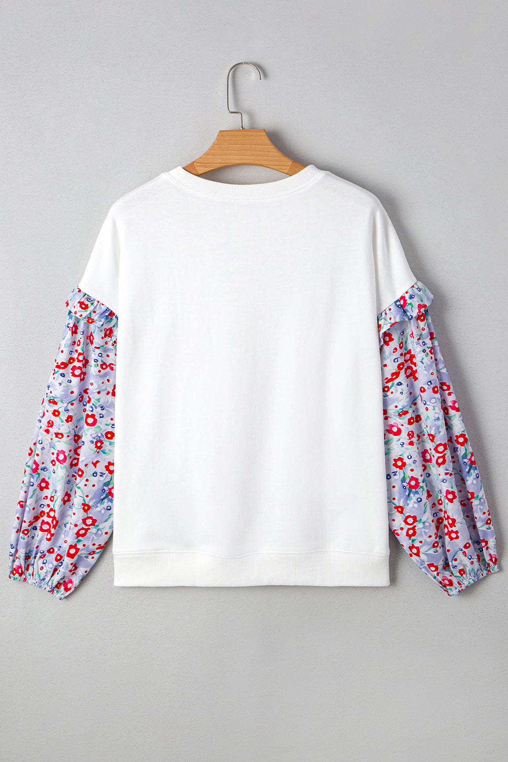 Isabel Floral Ruffled Balloon Sleeve Loose Blouse