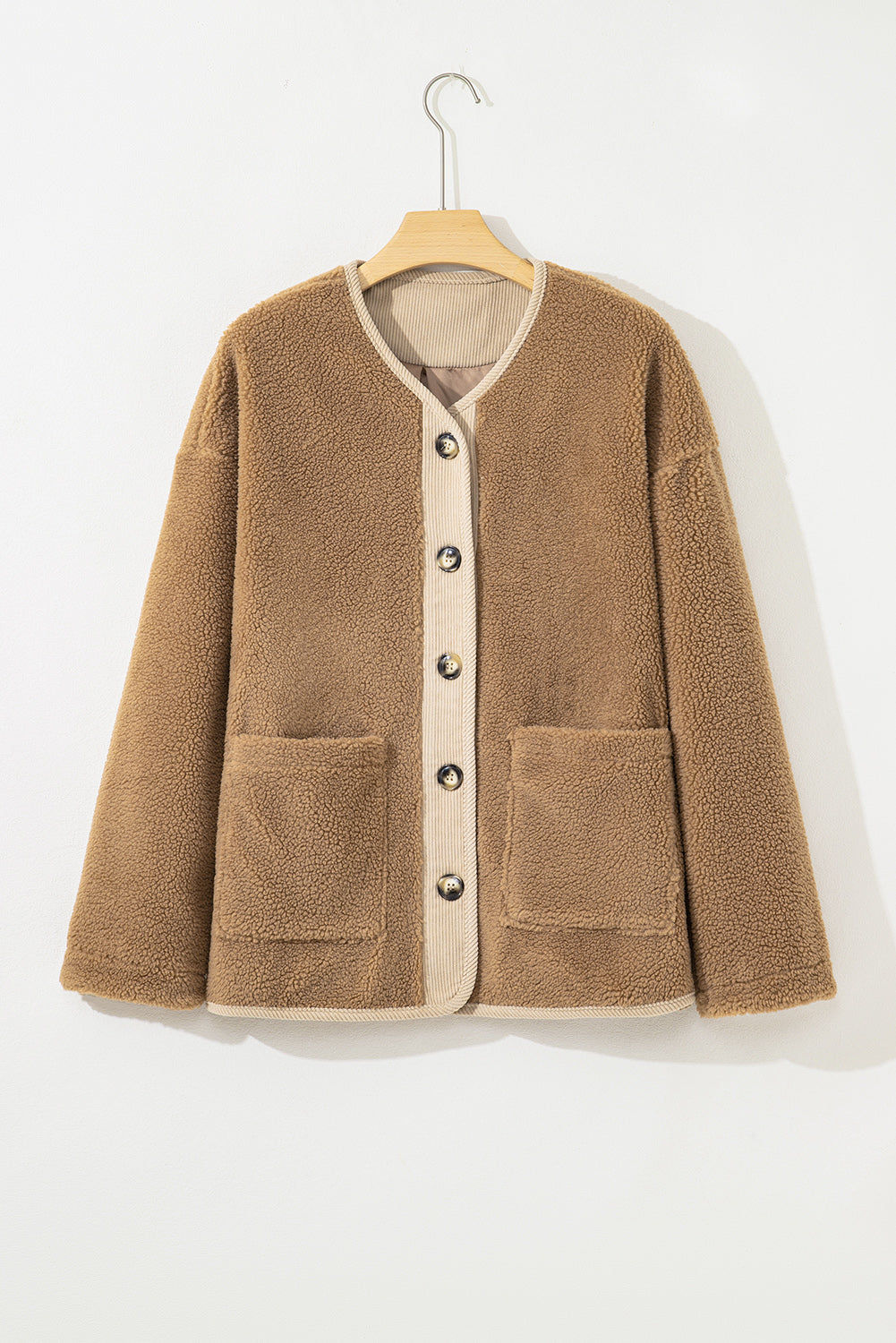Lilisha Corduroy Edge Patchwork Jacket