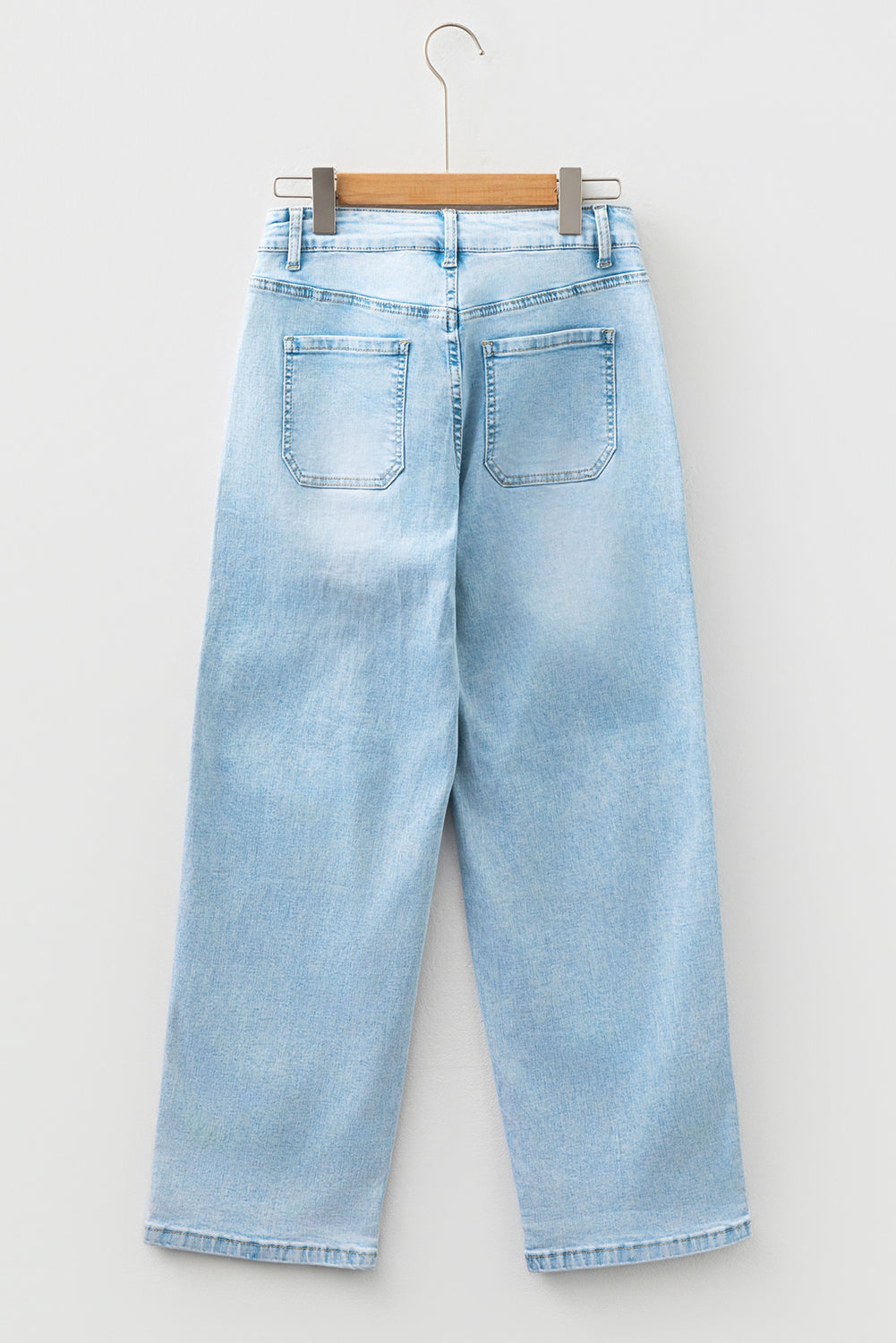 Ivory Detail Drawstring Barrel Jeans
