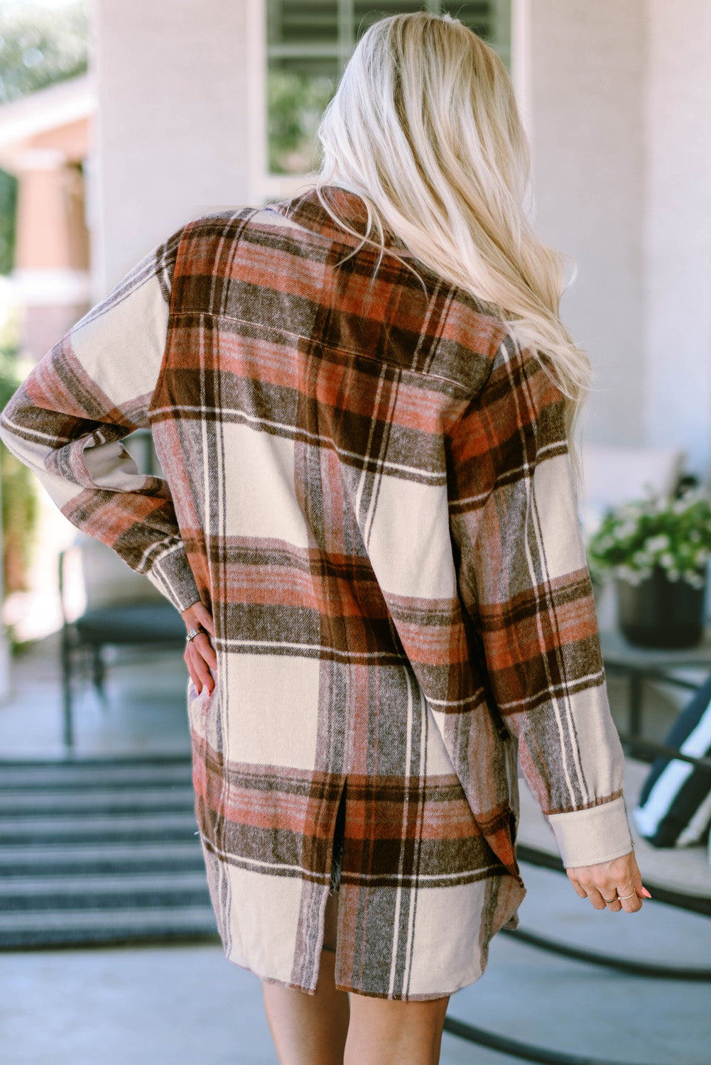 Scarlett Print Flap Long Shacket