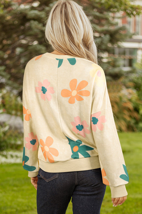 Abigail Terry Flower Print Sweatshirt