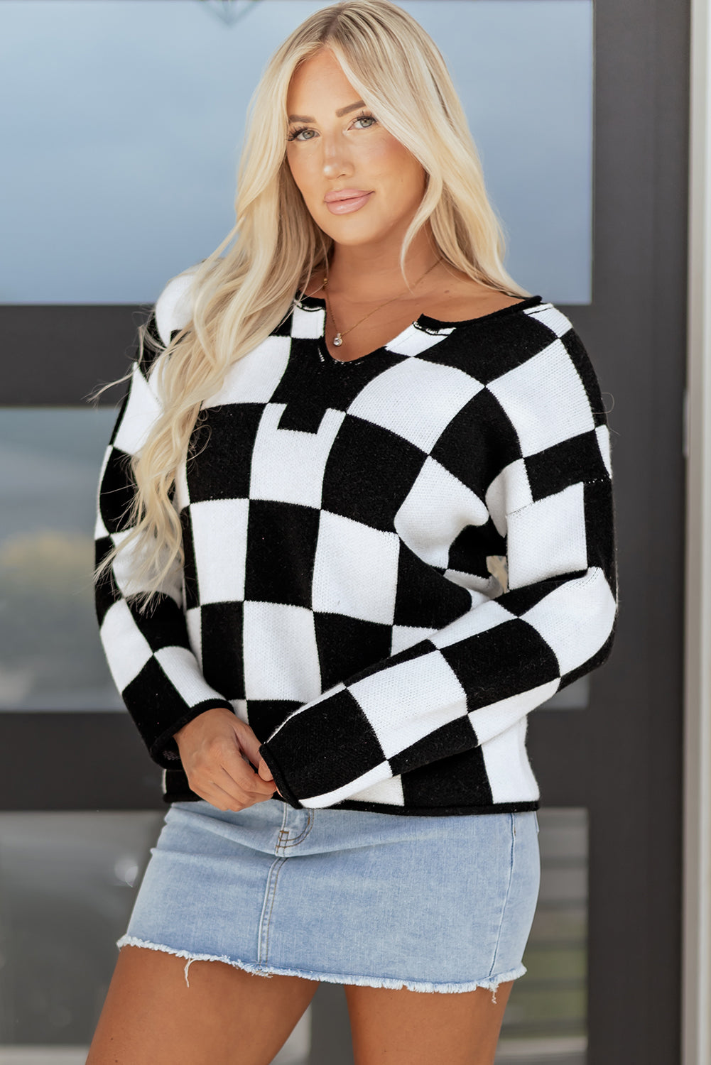 Amelia Drop Shoulder Knit Sweater