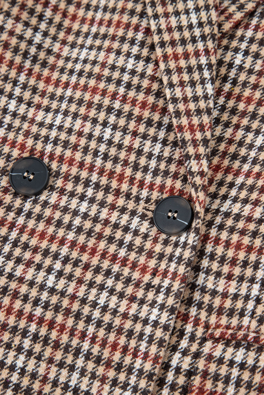 Aria Houndstooth Lapel Collar Blazer