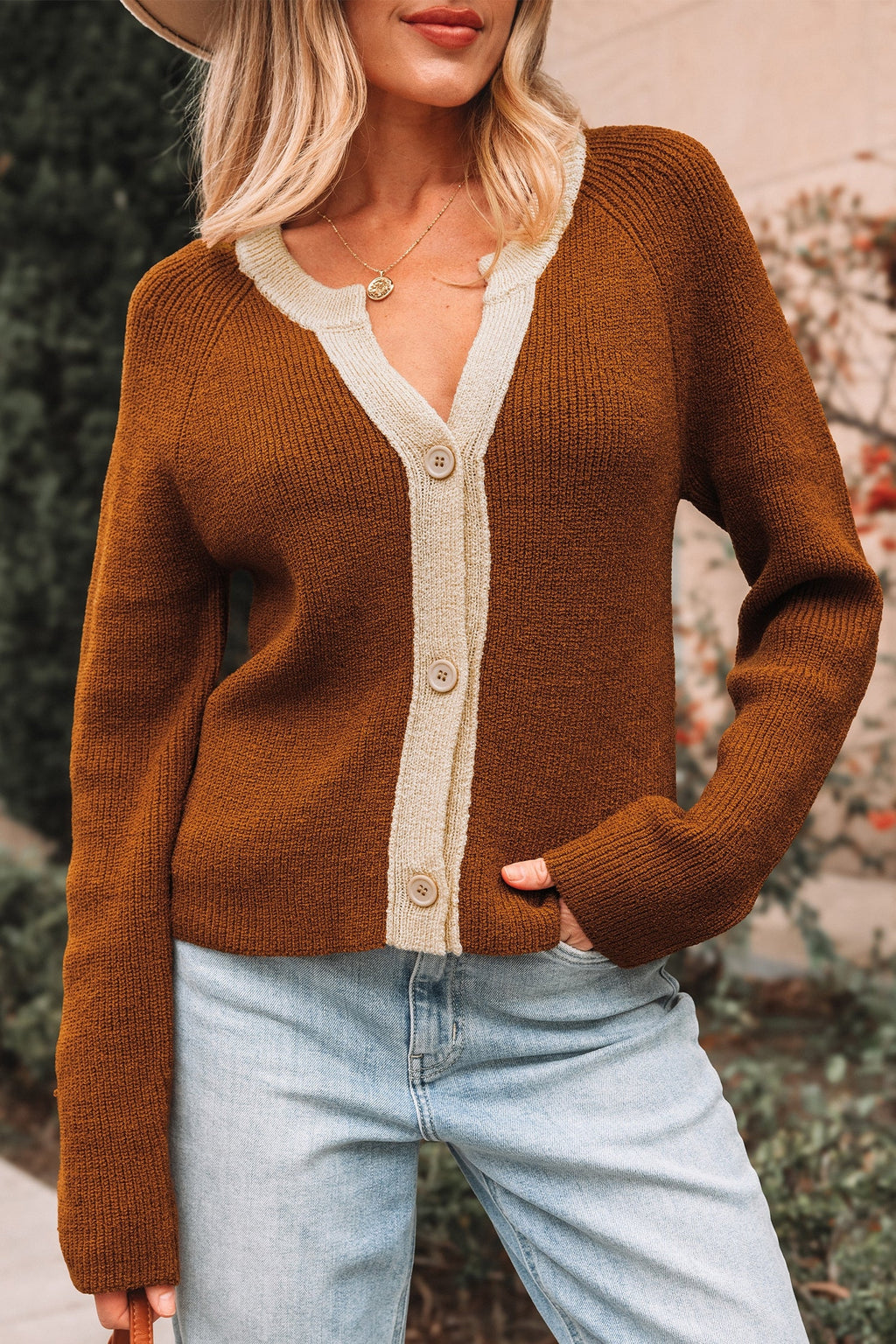 Gabriella Knit Neckline Short Cardigan