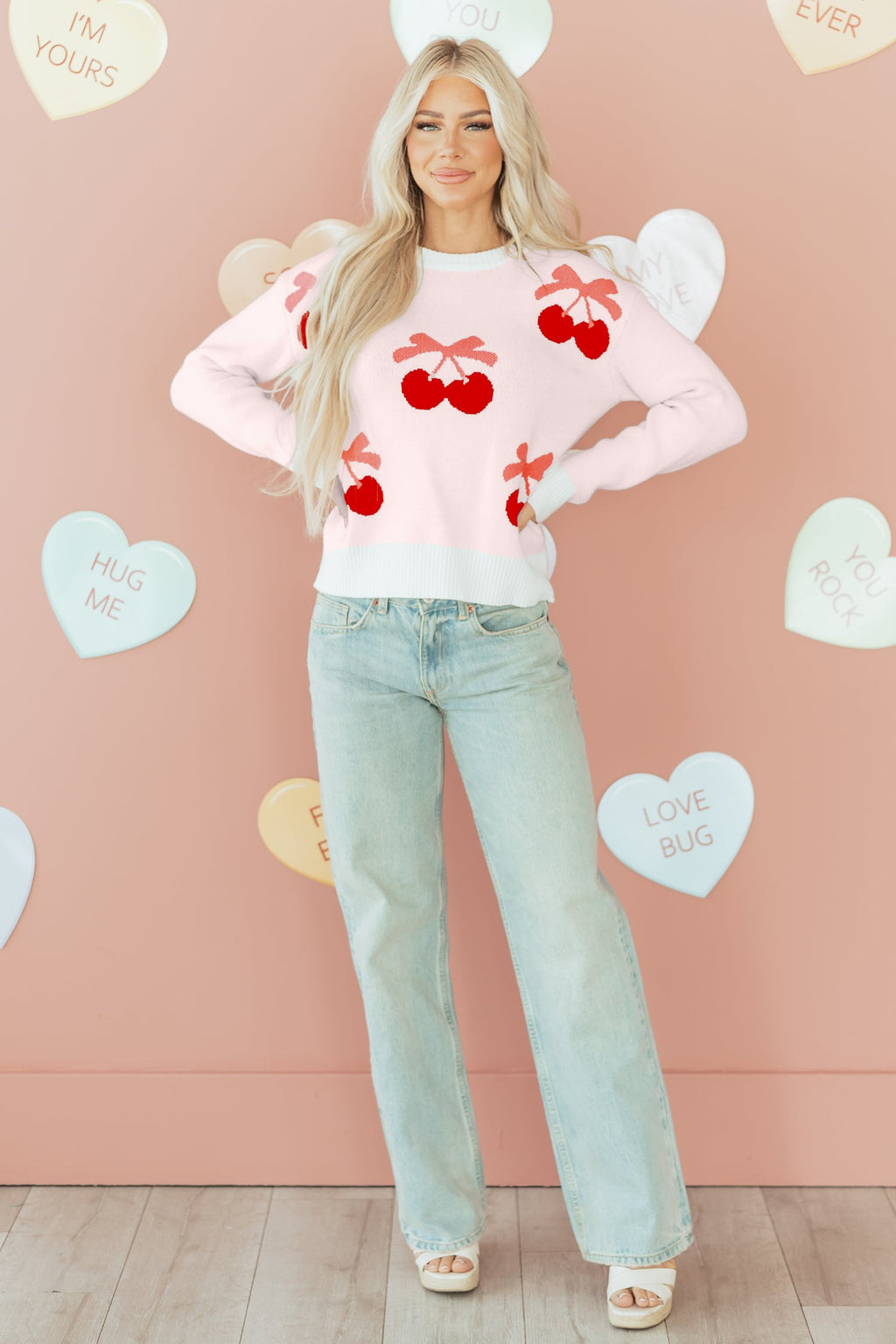 Nevaeh Pattern Drop Shoulder Sweater