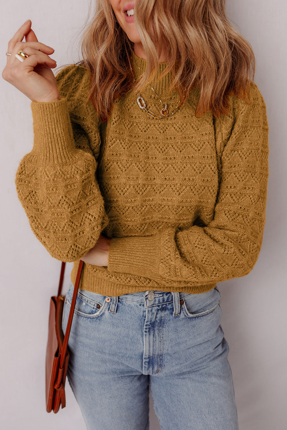 Aria Edge Balloon Sleeve Sweater