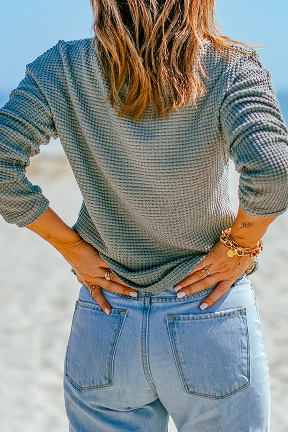 Avery Knit Drop Shoulder Long Sleeve Top