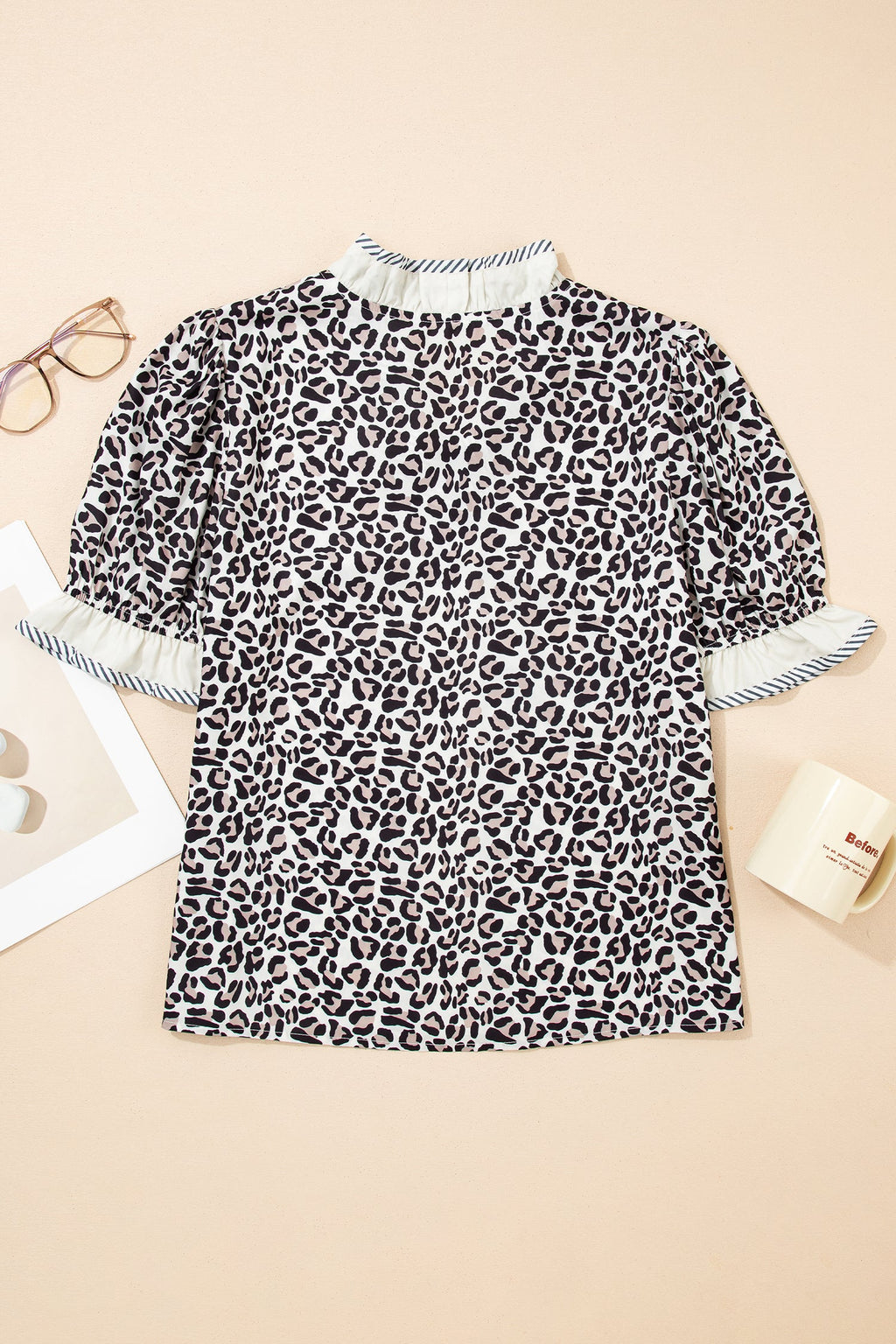 Lena Trim Short Sleeve Blouse