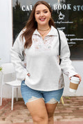 Olivia Patchwork Zipped Collar Pullover