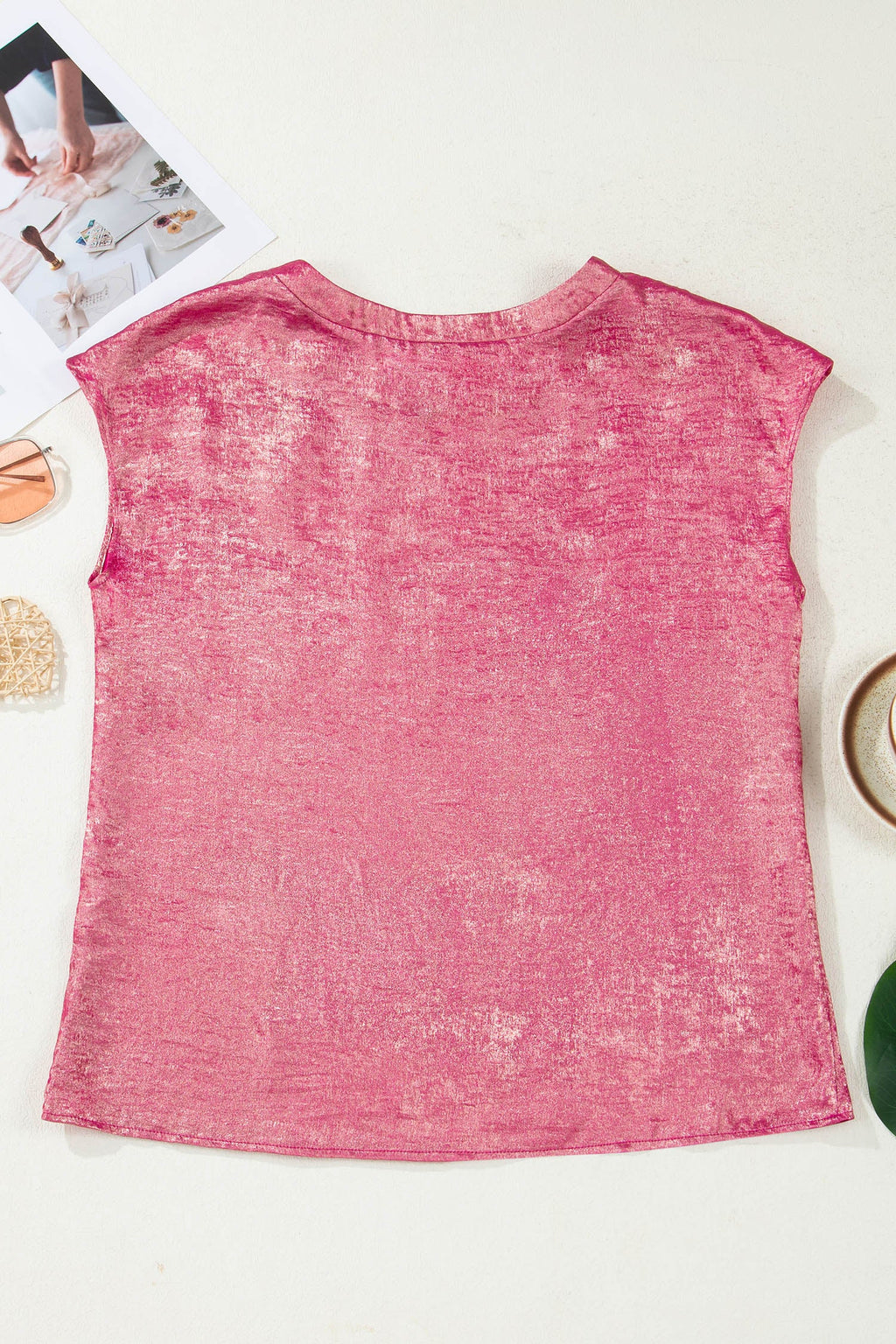 Alanna Metallic Cap Sleeve Top