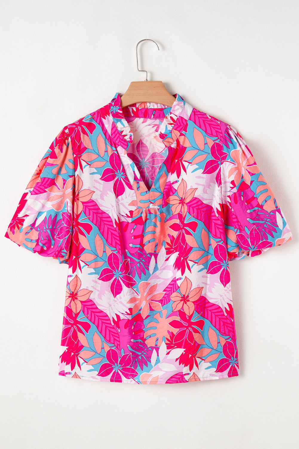 Karsyn V Neck Puff Sleeve Blouse