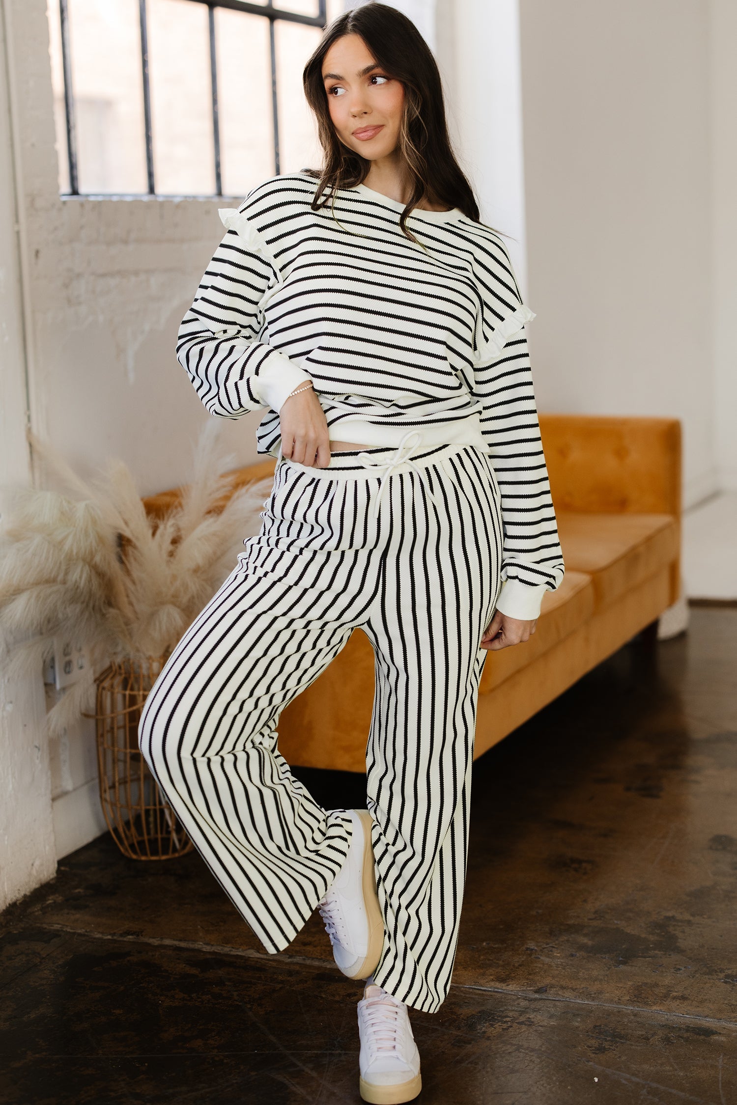 Stella Trim Drop Shoulder Lounge Set