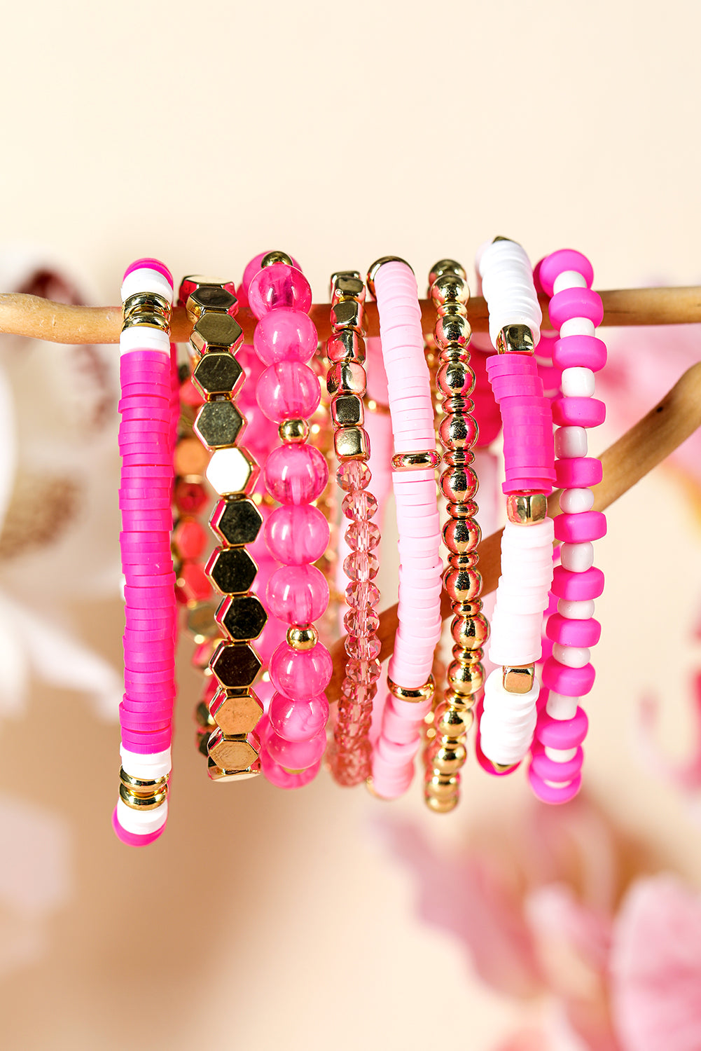 Dallas Beaded Elastic Bracelet Set