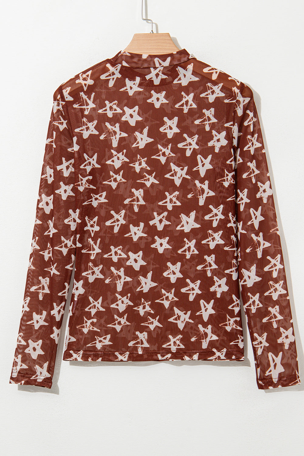Alexandra Mesh Star Sheath Long Sleeve Top