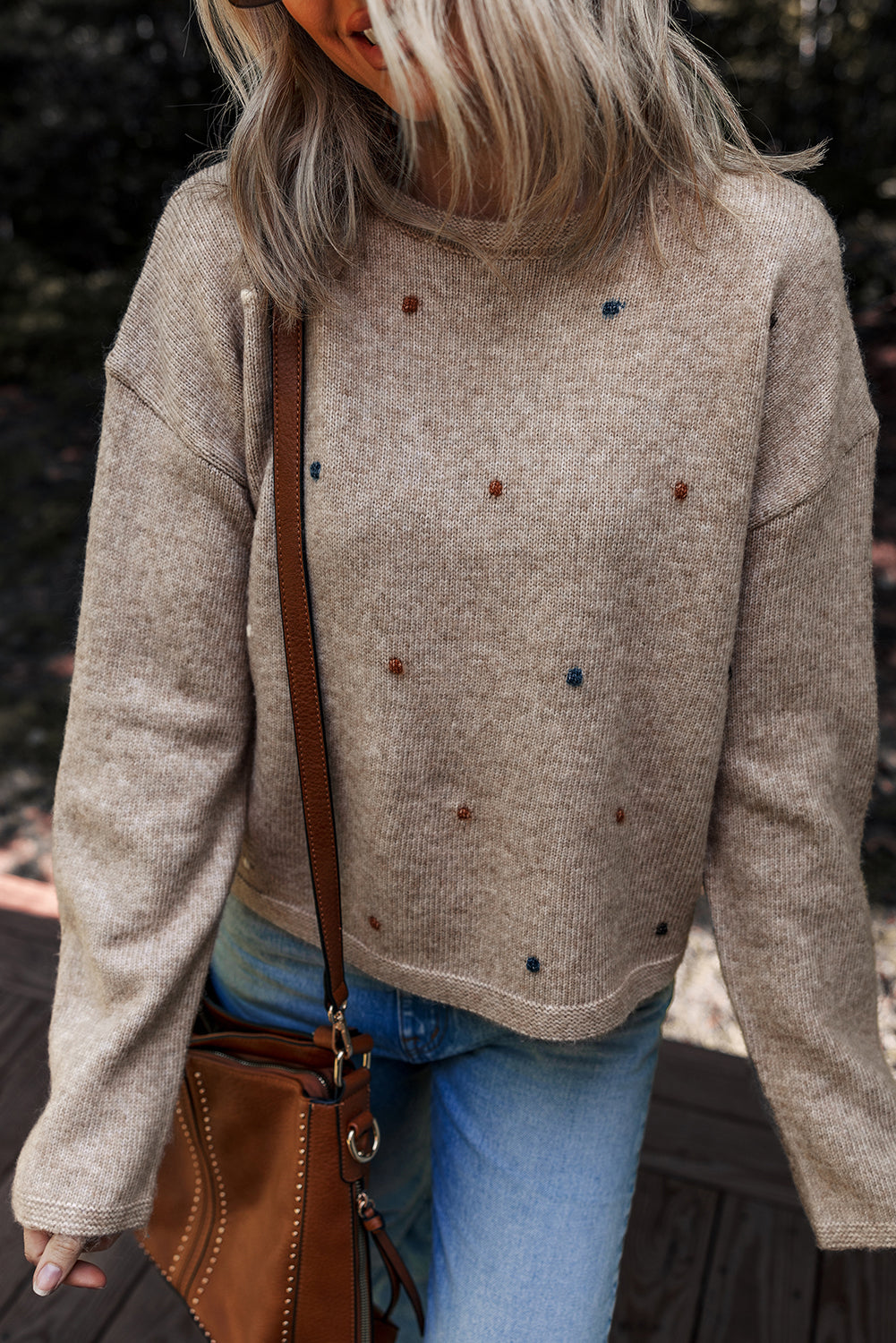 Abigail Detail Drop Shoulder Sweater