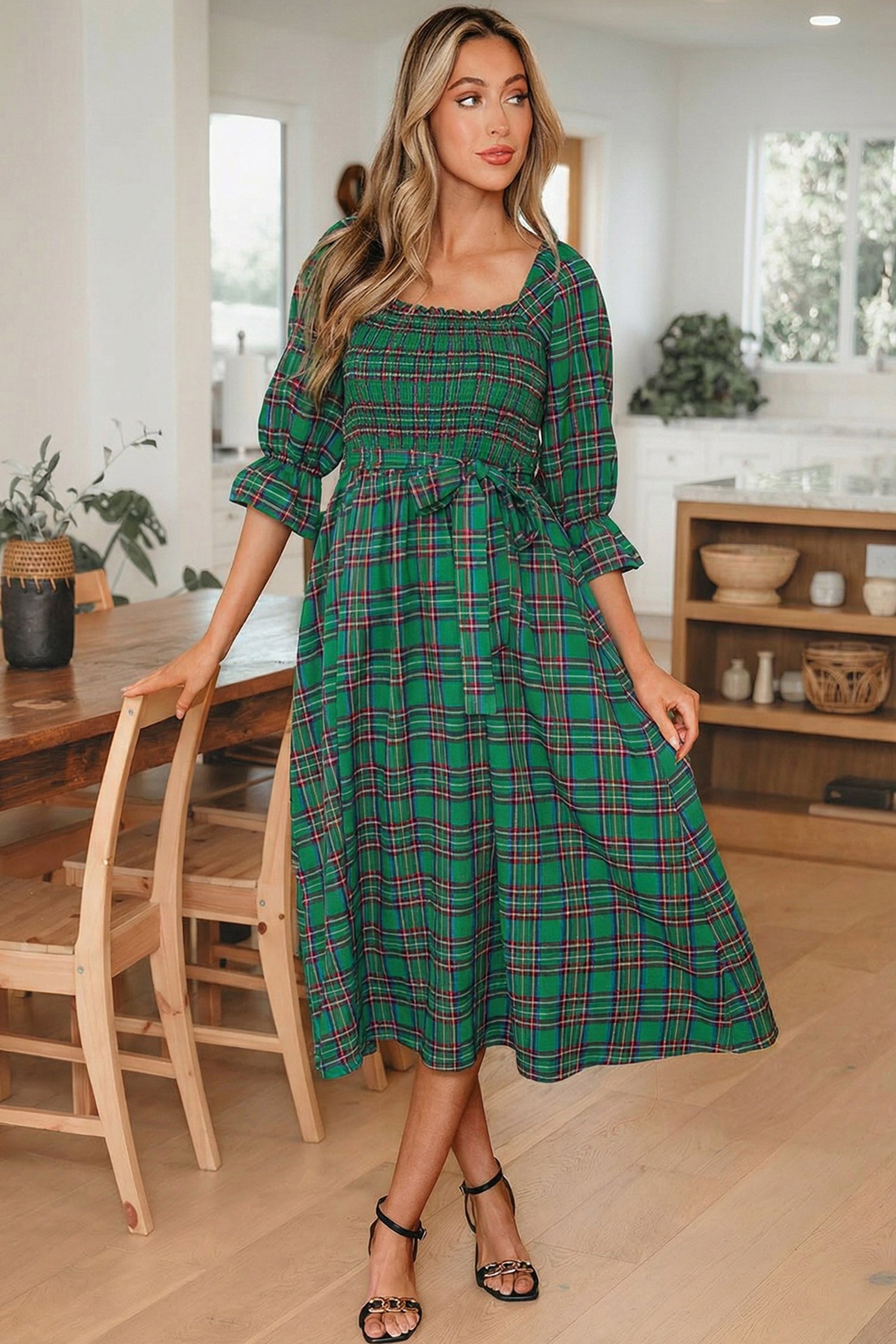 Scarlett Waist Flared Midi Dress