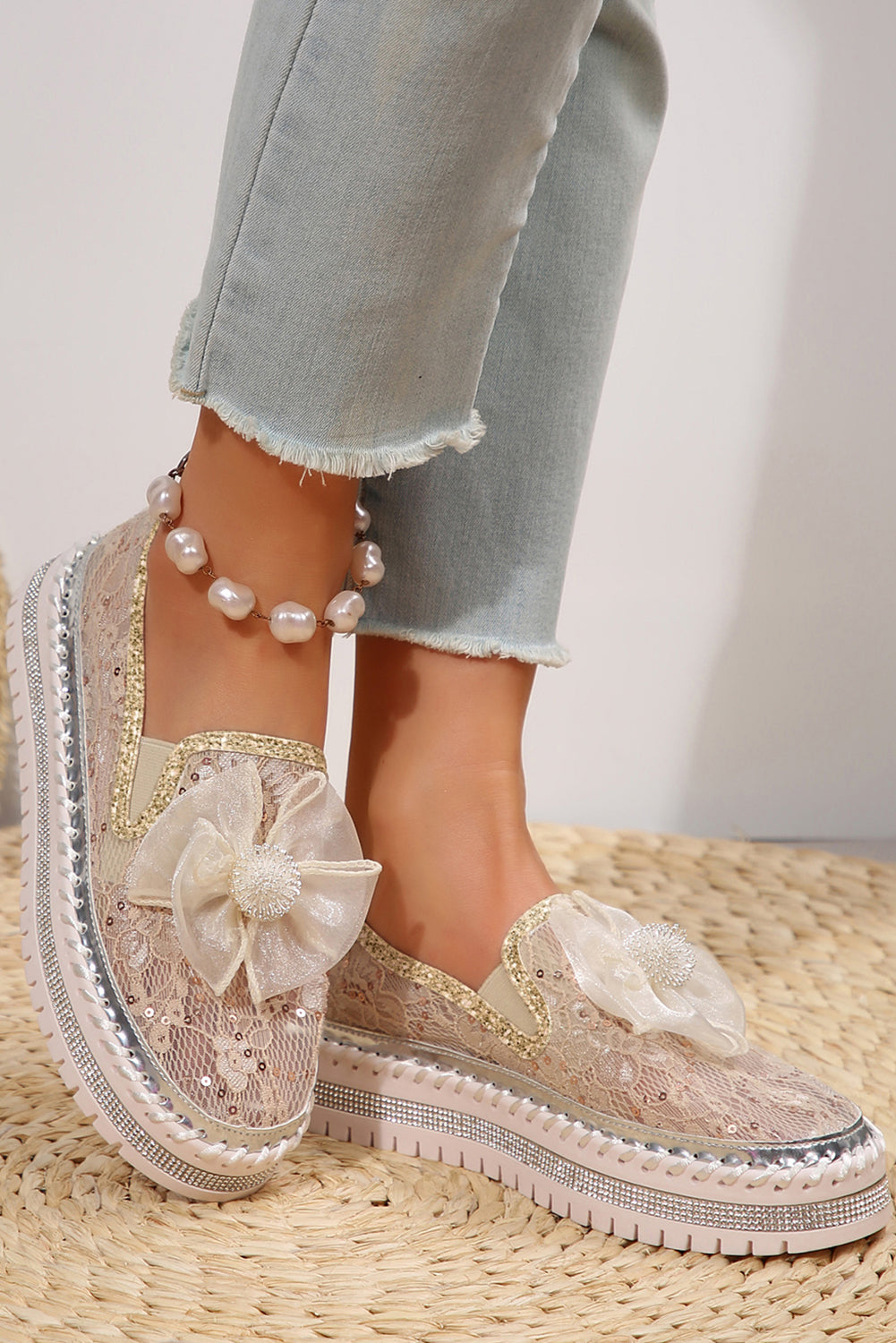 Ayah Breathable Lace Loafer Shoes