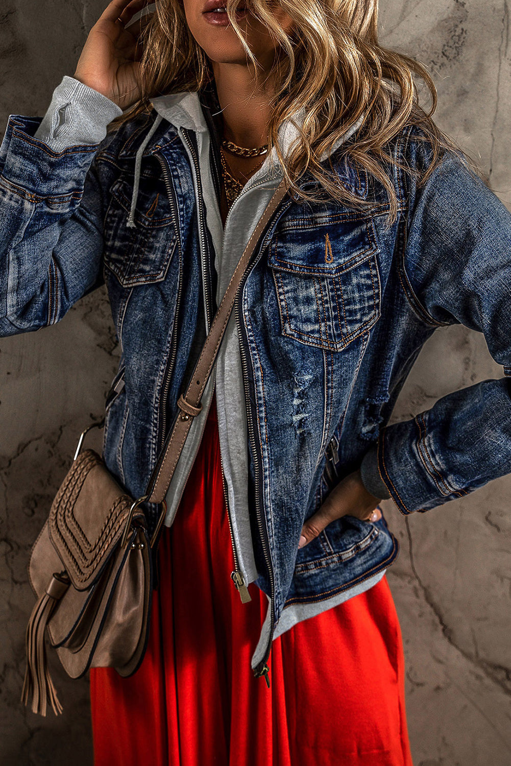 Mia Hooded Zip Up Jacket