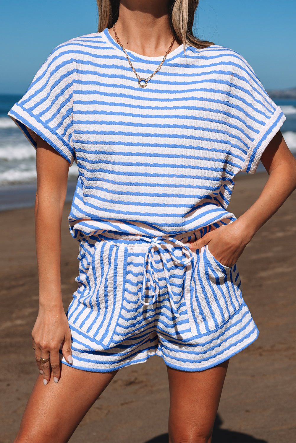 Madalyn Knitted Short Sleeve Top