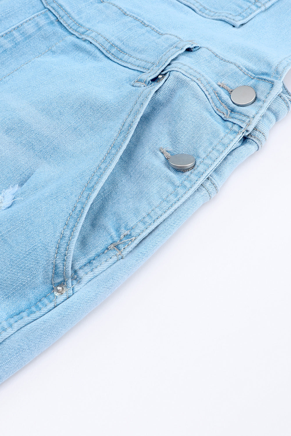 Sophia Constructed Bib Distressed Overalls