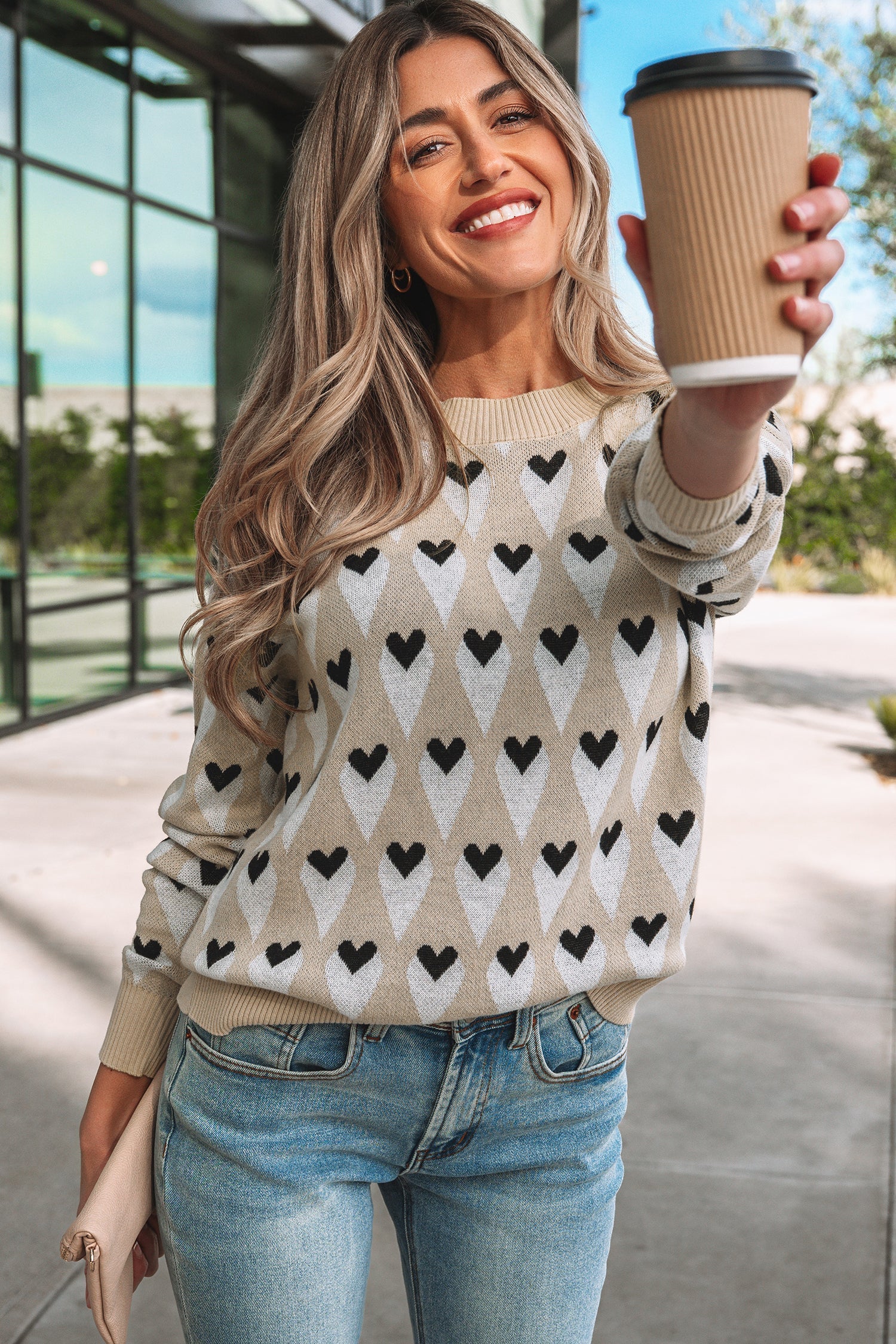 Aspyn Ribbed Trim Loose Sweater