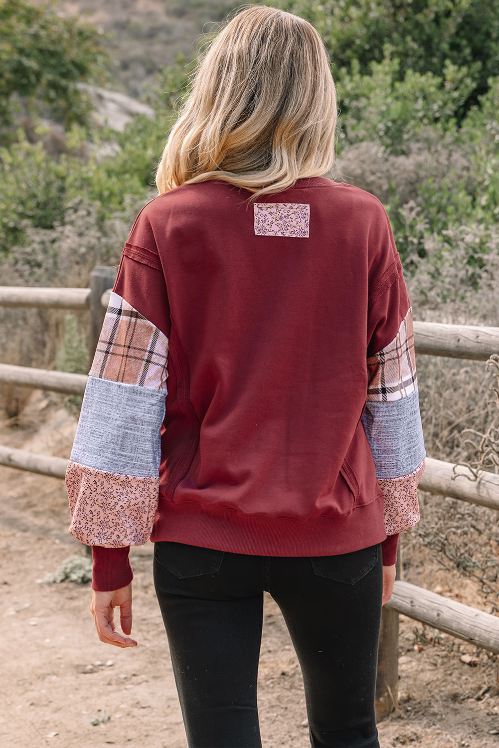Hollihanna Sleeve Raw Seam Sweatshirt