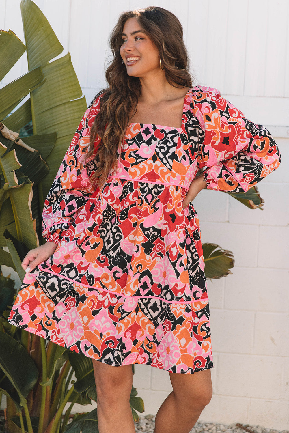 Nicole Puff Sleeve Mini Dress