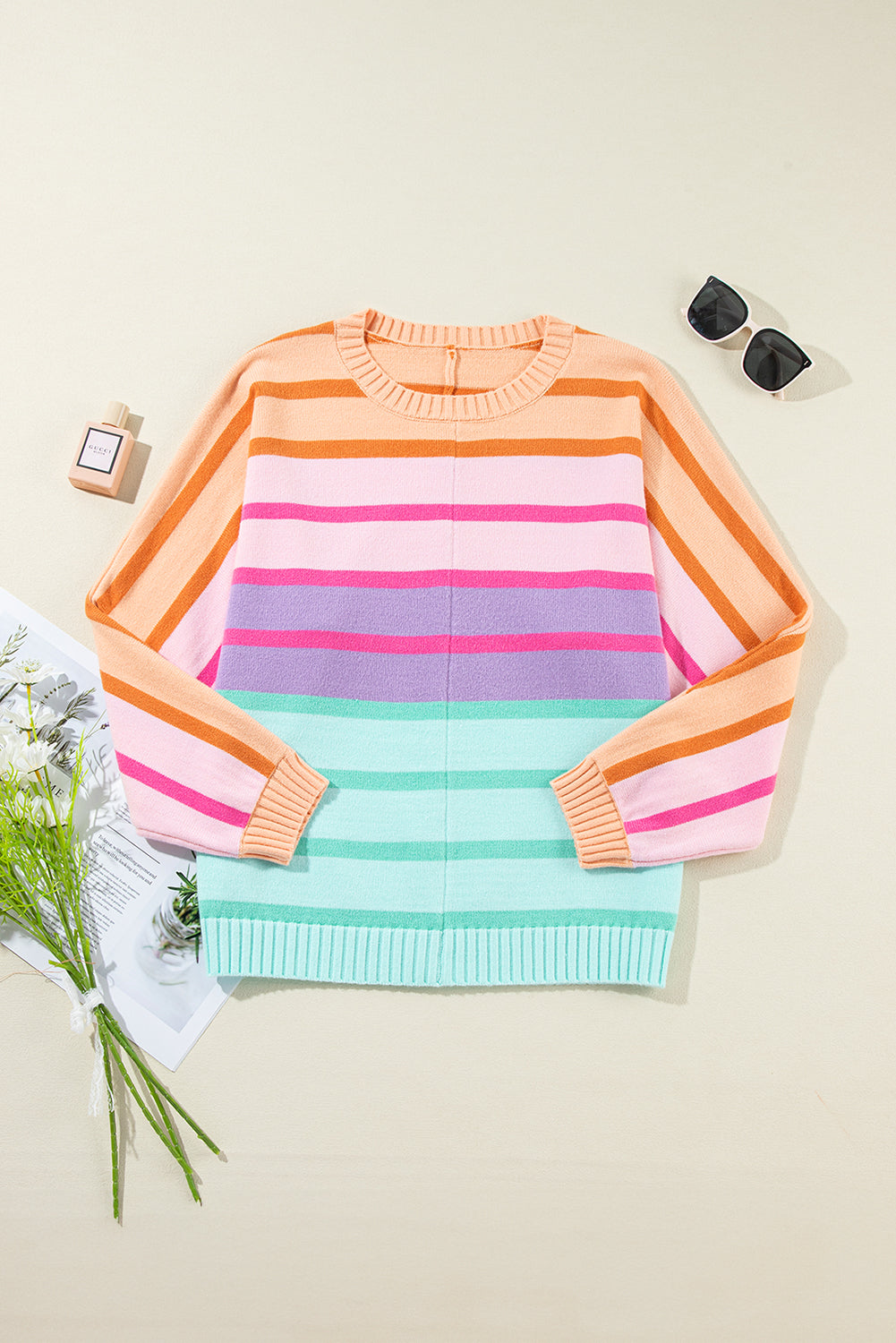 Sophia Ribbed Edge Loose Sweater
