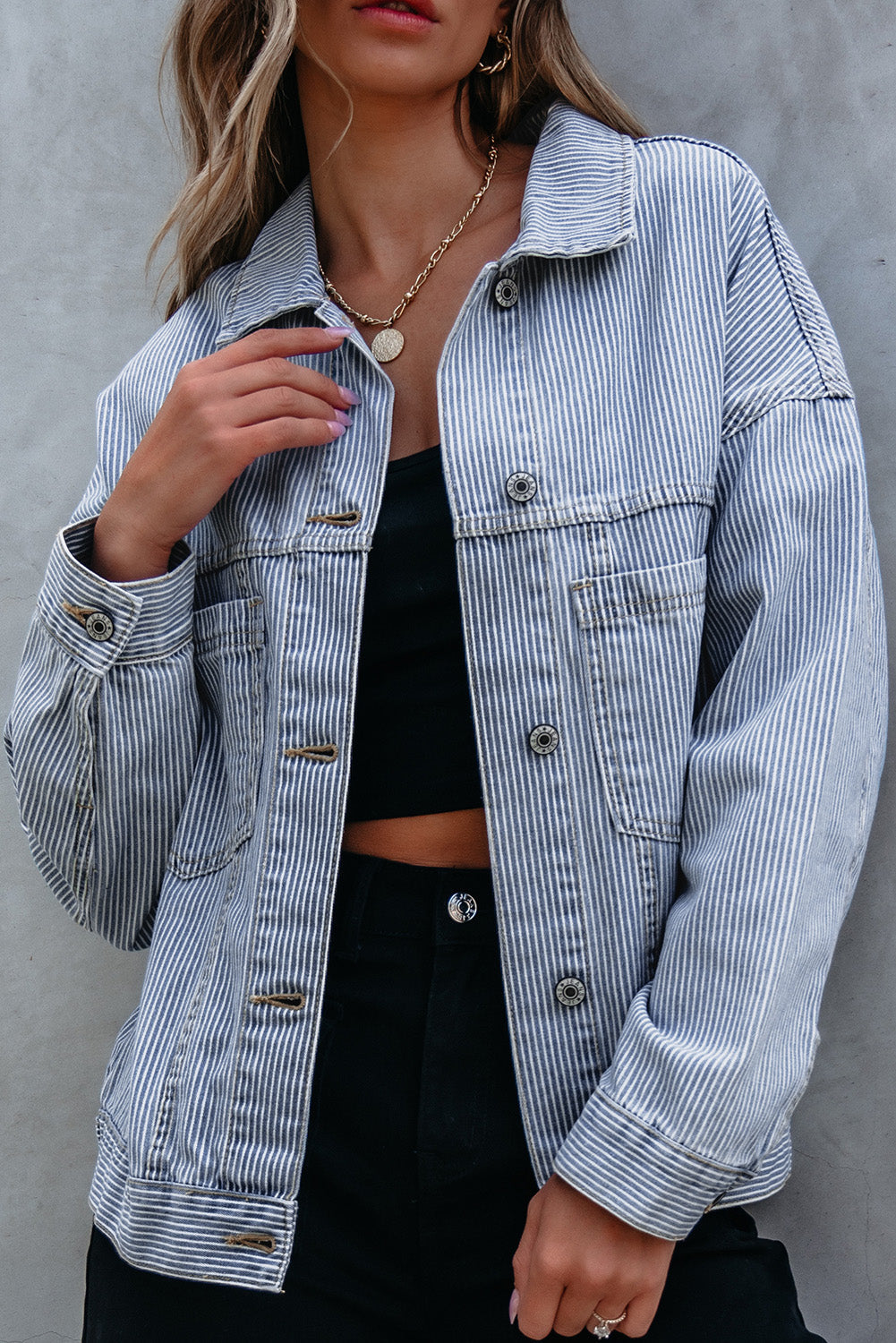 Ella Wind Washed Oversize Jacket