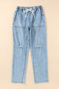 Aileen Gather Distressed Jogger