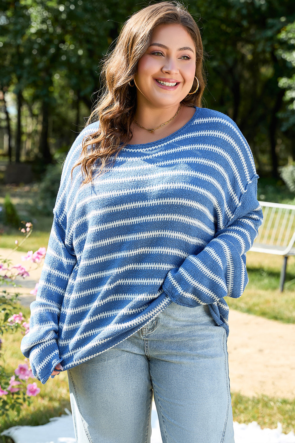 Elle Drop Shoulder O PLUS Sweater