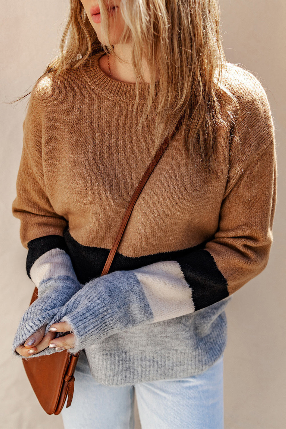 Elizabeth Striped Ribbed Knit Sweater