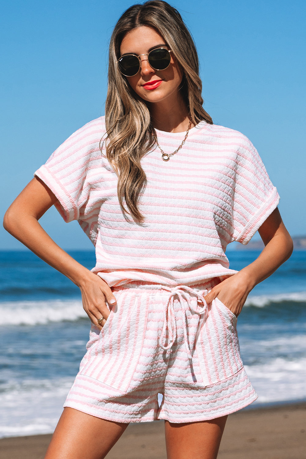 Milana Stripe Knitted Set