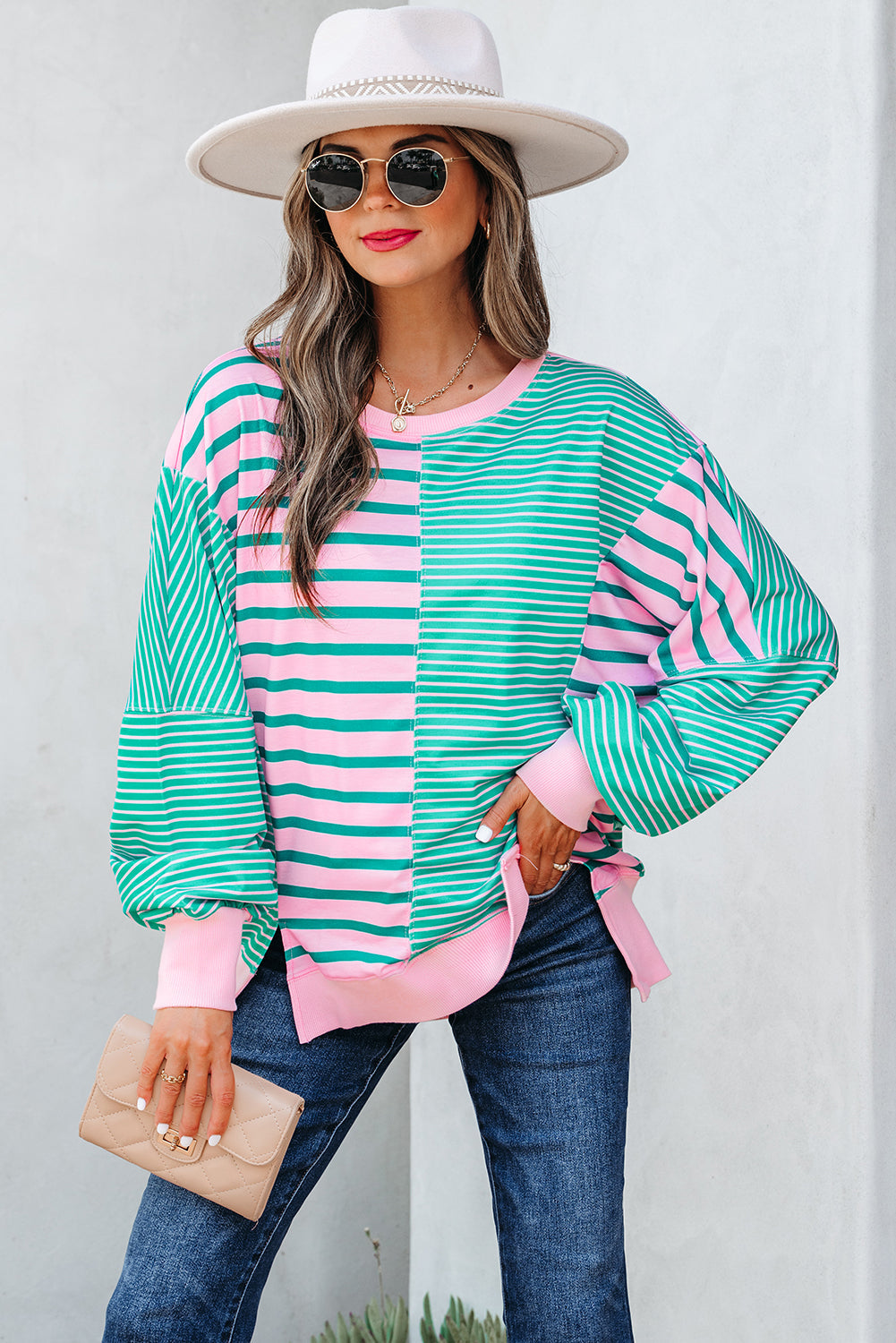 Rosalie Side Slit Baggy Sweatshirt