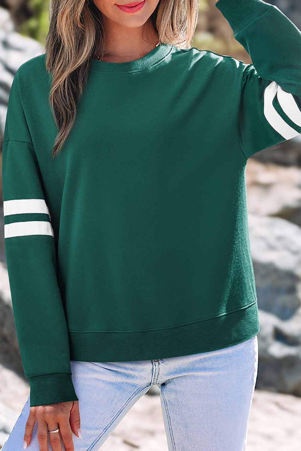 Taylor Striped Oversized Sweatshirt