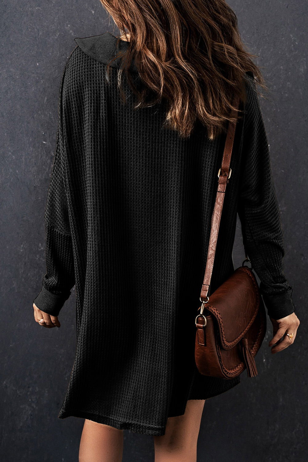 Nina Waffle Knit Long Sleeve Top
