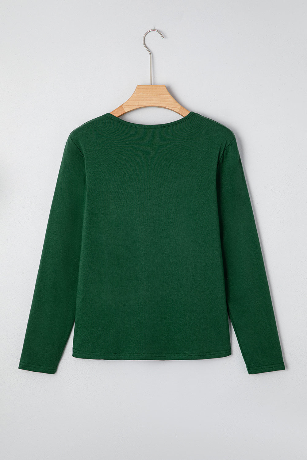 Alejandra Detail Solid Color Long Sleeve Top