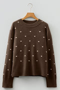 Renata Ribbed Edge Knit Sweater