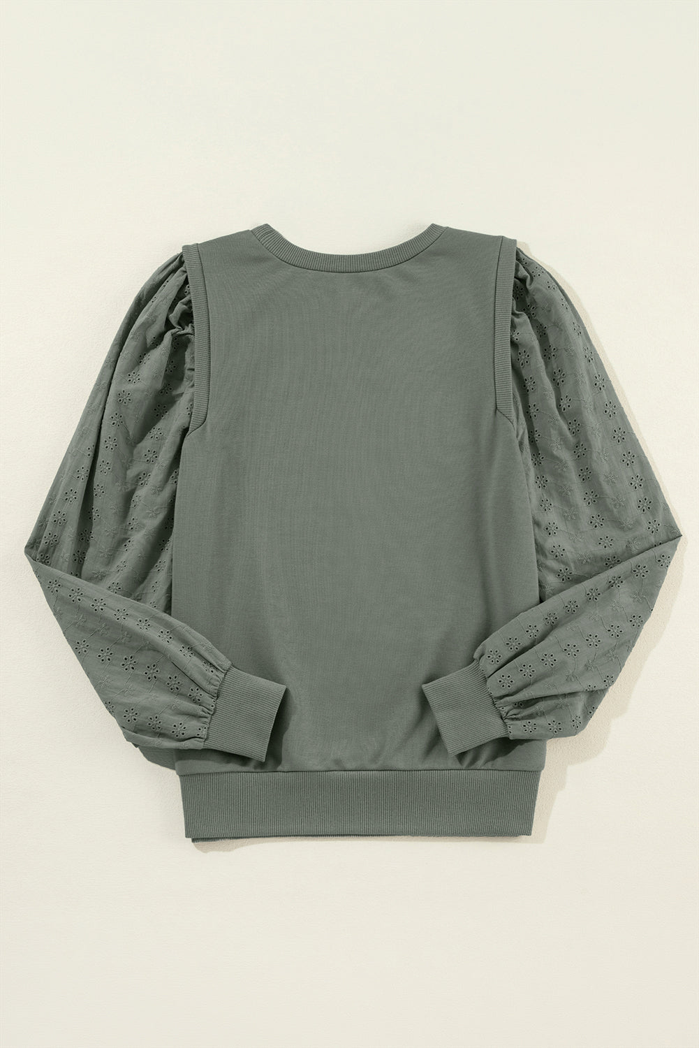 Valerie Solid Patchwork Sleeve Sweatshirt