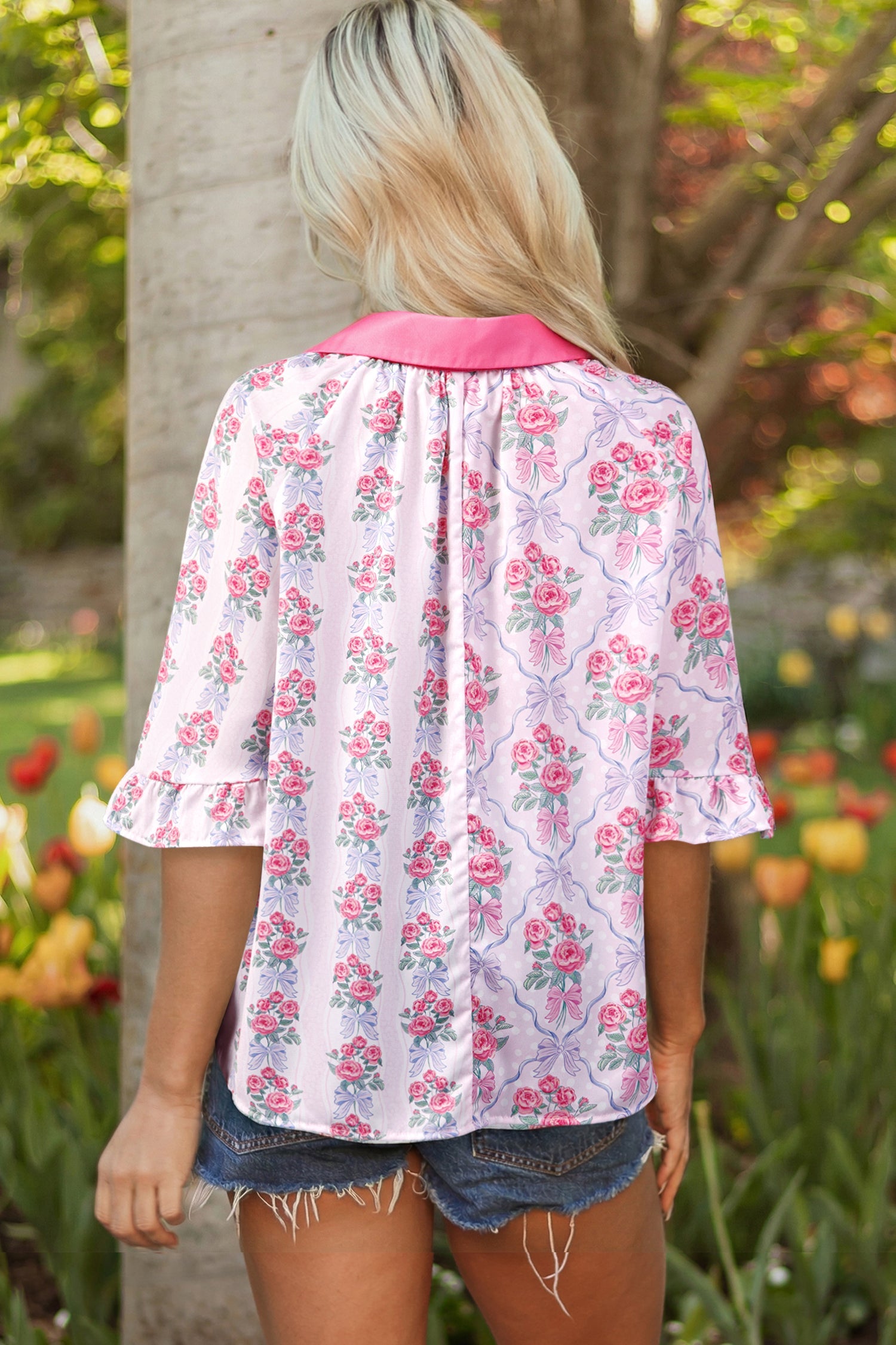 Araceli Ruffled Half Sleeve Shirt