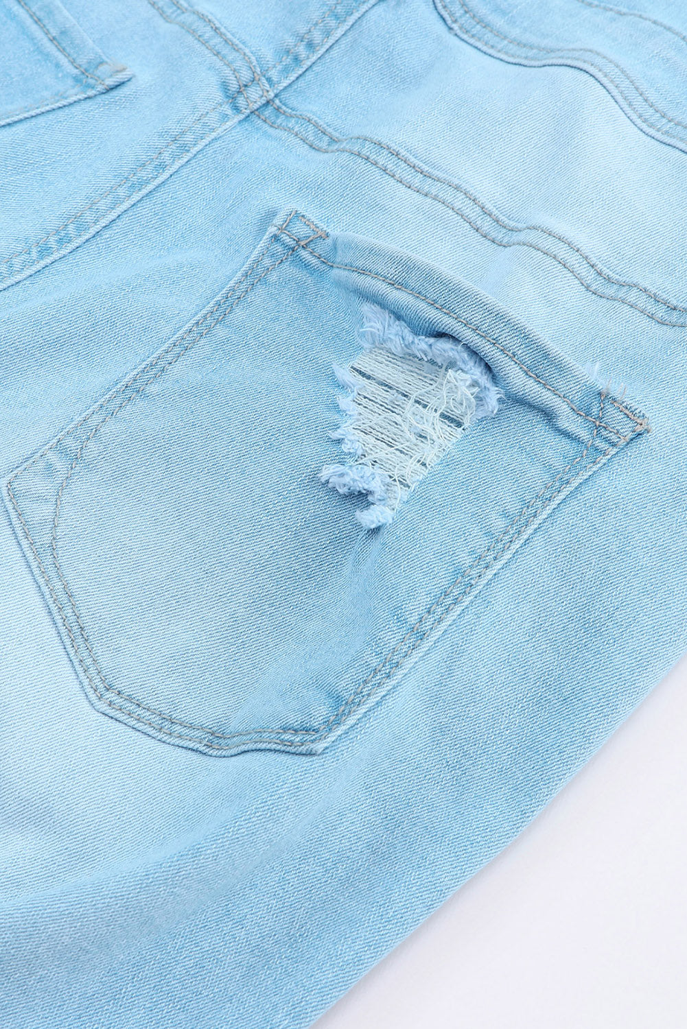 Sophia Constructed Bib Distressed Overalls
