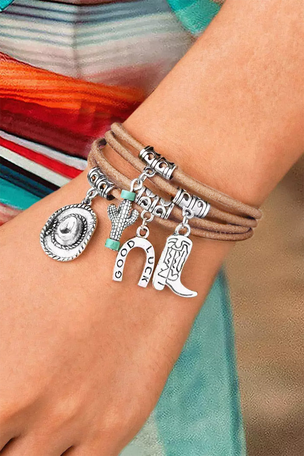Salma Luck Cactus Layered Bracelet