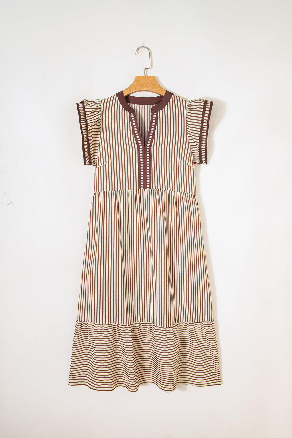 Makenzie Contrast Trim Midi Dress