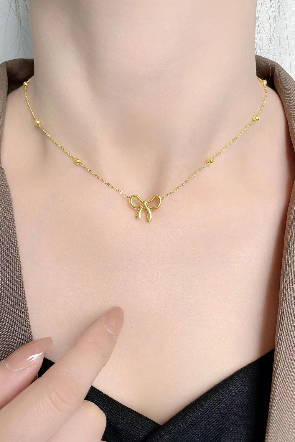 Macie Pendant Plated Choker Necklace