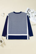 Reese Stripe Dolman Oversize Tunic Sweater